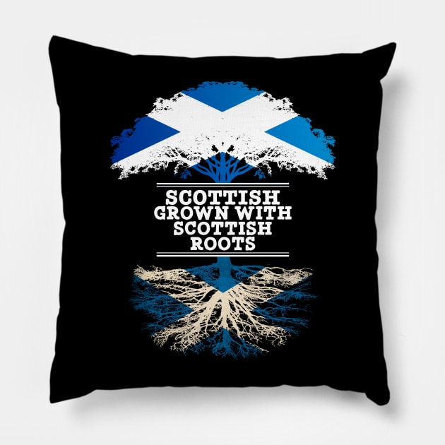 Scottish Grown With Scottish Roots - Gift for Scottish With Roots From Scotland Pillow by Country Flags