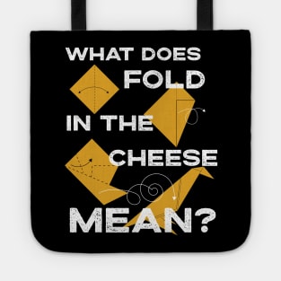 What Does Fold The Cheese in MEAN? Schitt's Creek Cooking with David Rose and Moira Rose Tote