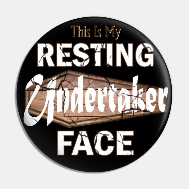 Resting Undertaker Face Funny Coffin Pin by Graveyard Gossip