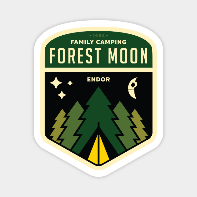 Forest Moon Camping Magnet by Stationjack