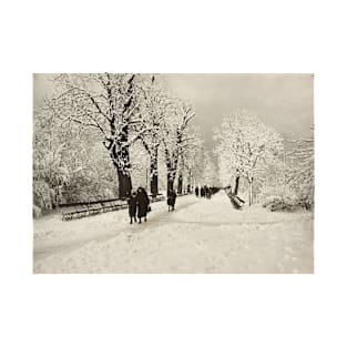 Snow Winter Vintage Photography T-Shirt