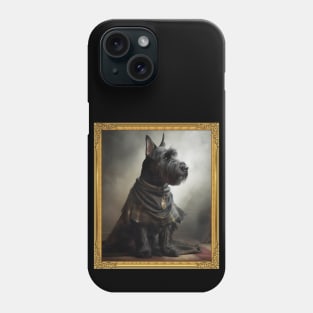 Stalwart Scottish Terrier - Medieval Chieftain  (Framed) Phone Case