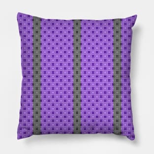 Purple Ring Pattern with Gray Stripes Pillow