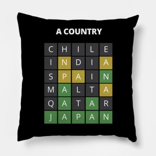 Wordle, a word nerd craze - 5 Letter word Country Pillow