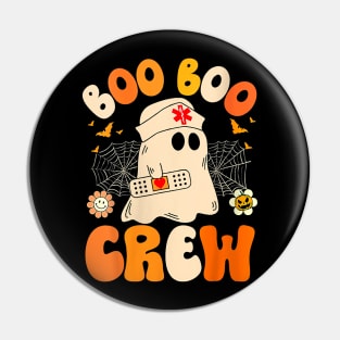 Groovy Boo Crew Nurse Funny Ghost Women Halloween Nurse Pin