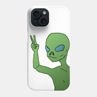 Peace with aliens Phone Case