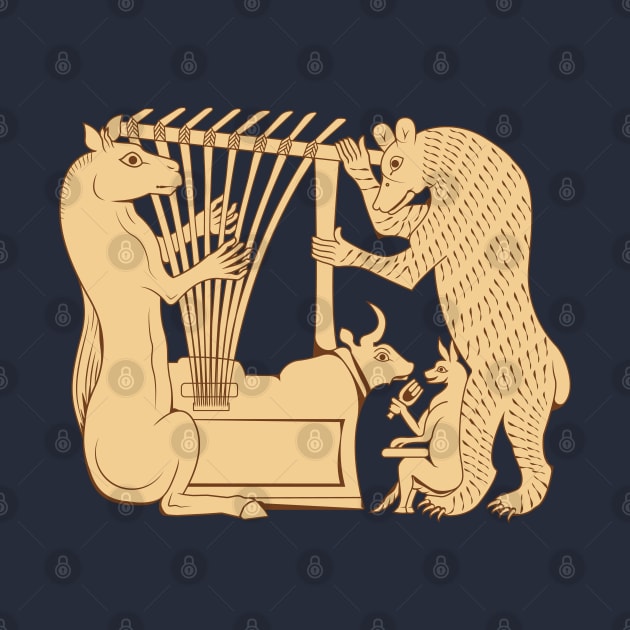 Sumerian animals playing the Lyres by Dingir ENKI