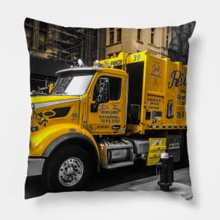 Yellow Truck, Manhattan, New York City Pillow