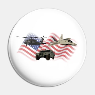 American Military HUMVEE UH-60 F22 Pin