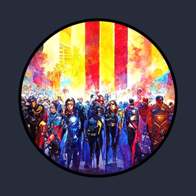 Outside Comic-Con Painting - Circle by Nightwing Futures