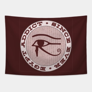 Eye of Horus, ancient egypt, hieroglyphs, vintage badge Tapestry