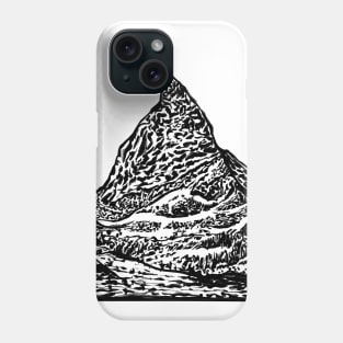 MATTERHORN ink painting Phone Case