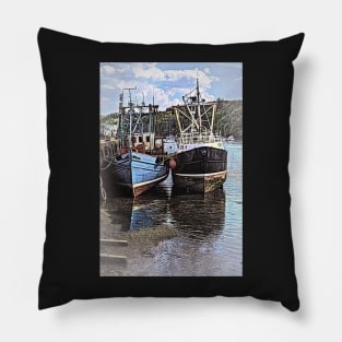 Fishing Boats At Tobermory Pillow