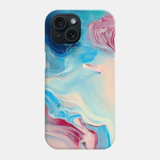 Mesmerizing acrylic abstract painting with pinks and blues Phone Case