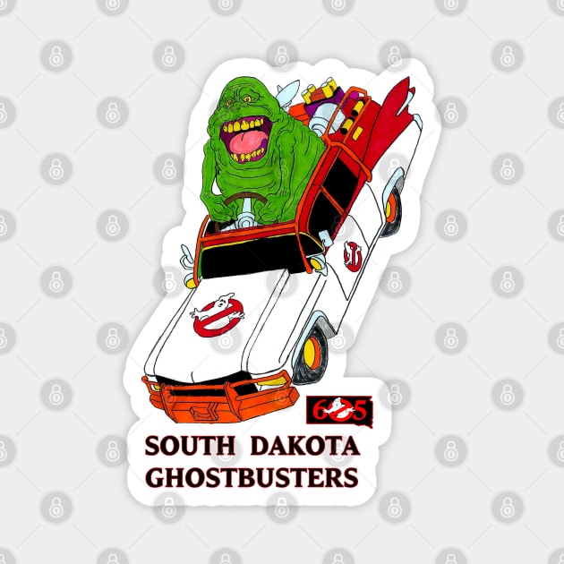 Steve Grace slimer Ecto Design Magnet by sdghostbusters