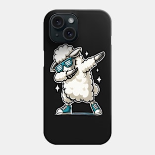 funny dabbing sheep glasses dab dance Phone Case