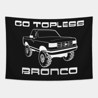 1987-1991 Bronco Topless White Print Tapestry