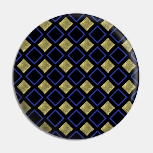 Diamonds black and gold with blue Pin