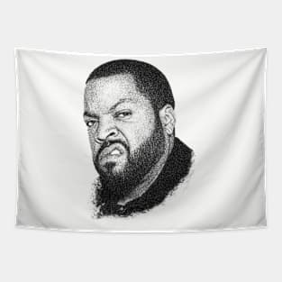 Ice cube - Weird face Tapestry