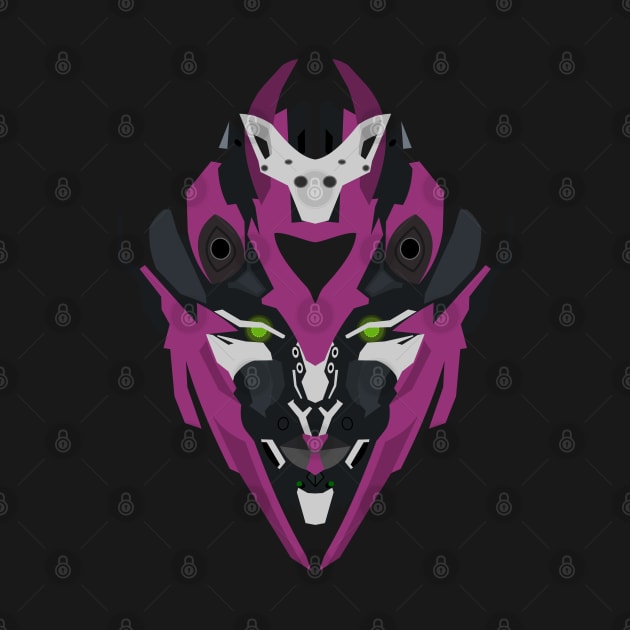 Vector purple robot head by AdiDsgn