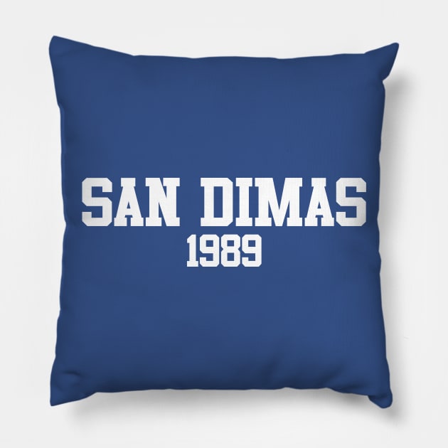 San Dimas 1989 Pillow by GloopTrekker