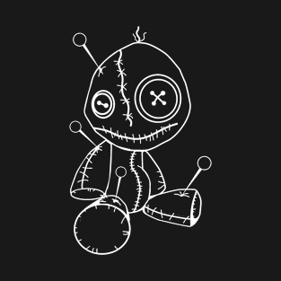 Voodoo Doll With Button Eyes And Needles T-Shirt