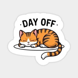 Day Off - Lazy Sleeping Cat kawaii style Magnet