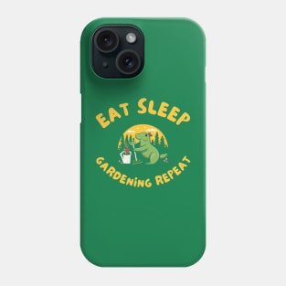 Eat sleep gardening repeat Phone Case