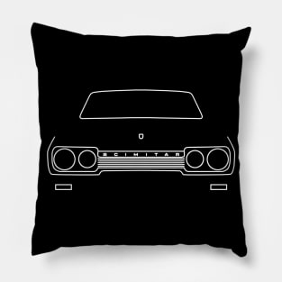 Reliant Scimitar classic car outline graphic (white) Pillow