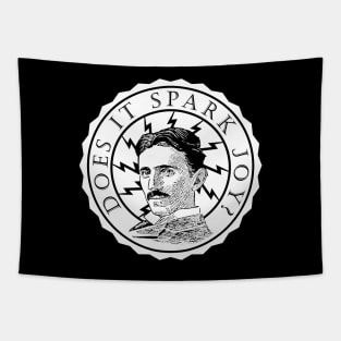 Nikola Tesla -Does it spark joy? Tapestry