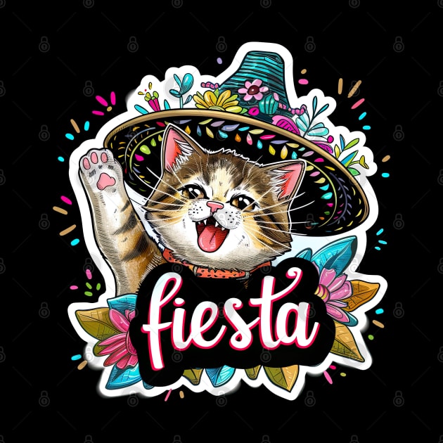 Happy mexican cat cinco de mayo fiesta by emhaz