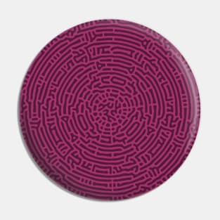 Radial Turing Pattern Square (Purple Pink) Pin
