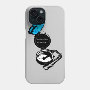 Blue butterfly | Compass | Quote Phone Case