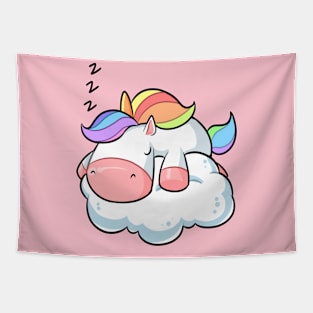 sleepy unicorn Tapestry