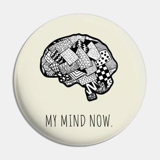 My Mind Now. - Abstract Brain Shape Pin