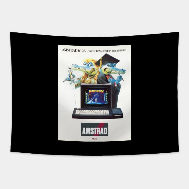 Amstrad computer - Retro poster from 1985 Tapestry by MiaouStudio