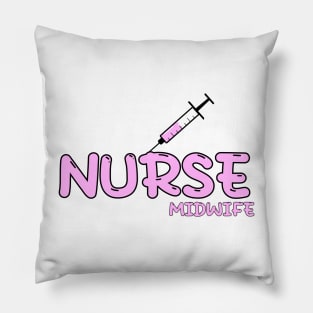 Nurse Midwife Pink Pillow