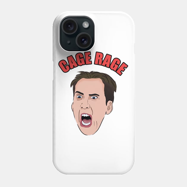 Nick Cage Rage Phone Case by Barnyardy