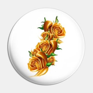 Beautiful flower, the Golden Rose Pin