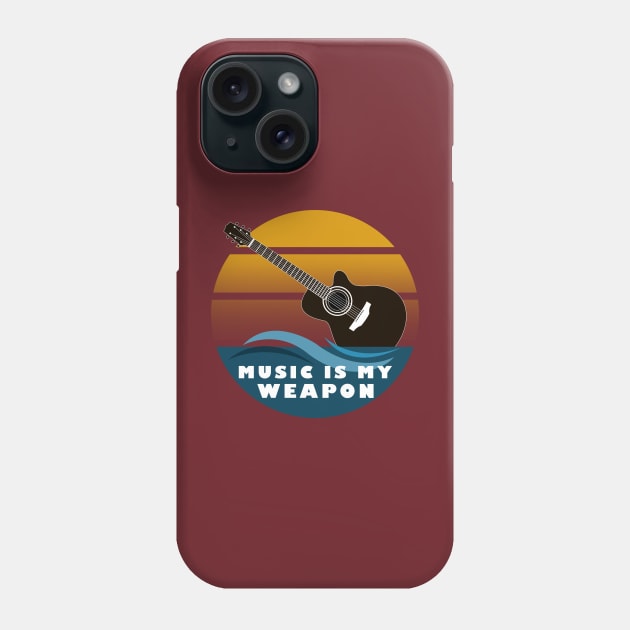 Music Is My Weapon Phone Case by wyckedguitarist