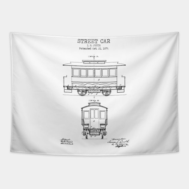 STREET CAR poster Tapestry by Dennson Creative