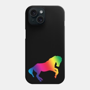 Rainbow rearing horse shadow Phone Case