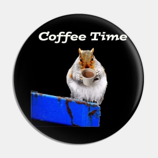 Coffee Squirrel Pin