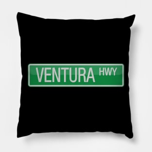 Ventura Highway Street Sign T-shirt Pillow