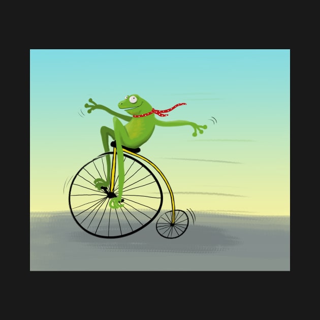 Frog on a bike by LoneJensen