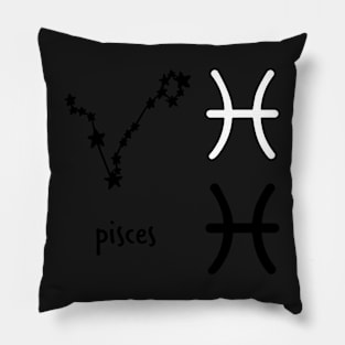 Pisces Star Sign Symbol and Constellation Sticker Pack Pillow