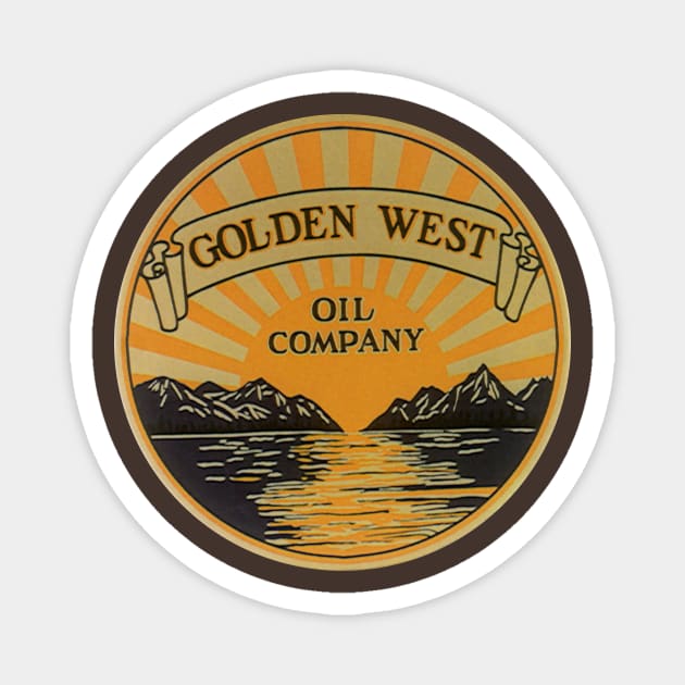 Vintage Golden West Oil Company Label Magnet by MasterpieceCafe