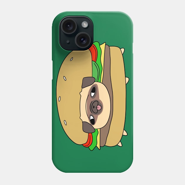 Half Pug Half Burger Phone Case by saradaboru