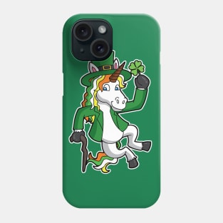 Lucky Irish Unicorn Leprechaun St Patrick's Day Heel Click Phone Case