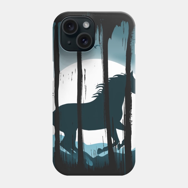 Beautiful horse galloping on sand Phone Case by simbamerch